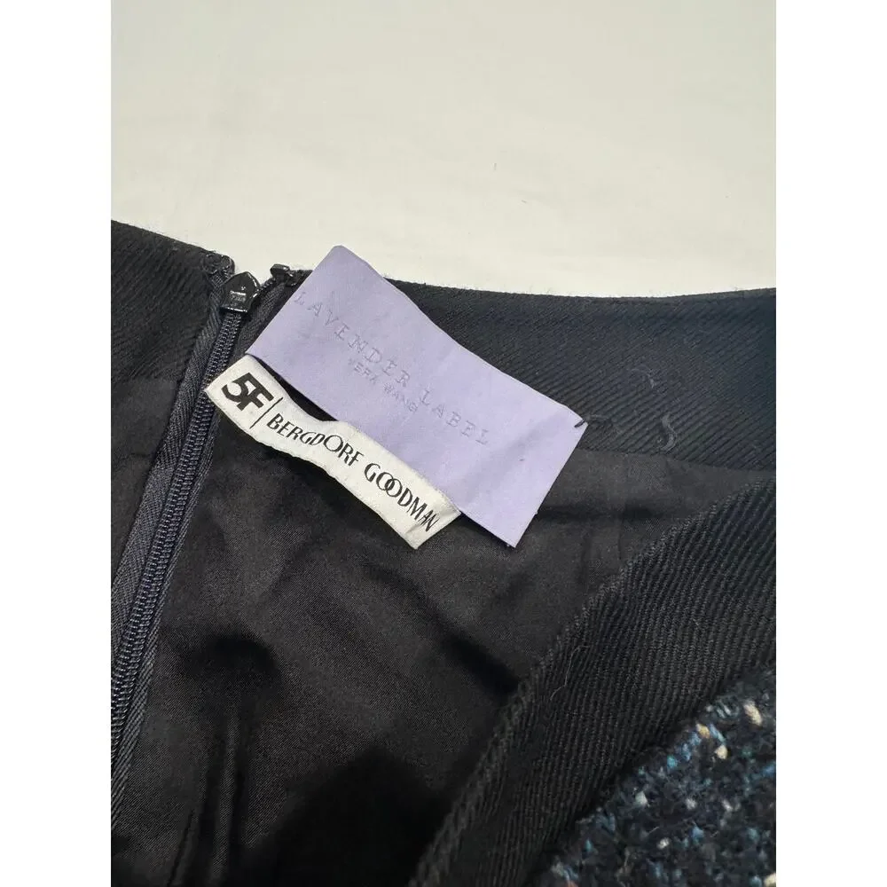 Vera Wang Lavender Label Tweed‎ Wool Blend Pencil Skirt Size 0 Speckled Textured